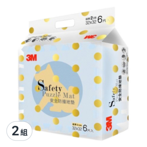 3M 安全防撞地墊, 藍底黃, 2組