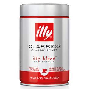 illy 意利咖啡 Classico中烘培咖啡, 研磨咖啡, 250g, 1罐, 濃縮咖啡機