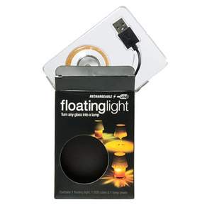suck UK Floating Light 水杯漂浮投影燈, 黃色, 1個