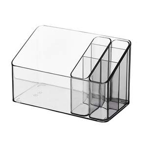SHIMOYAMA 霜山 透明彩妝保養品分類收納盒 附分隔盒, 1個