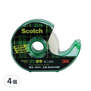 3M Scotch 810D 隱形膠帶19mm*32.9m, 4個