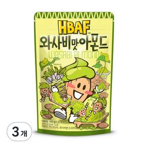 HBAF 芥末風味杏仁果, 190g, 3包