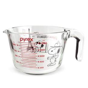 Corelle Brands 康寧餐具 Pyrex 史努比耐熱玻璃量杯, 1個, 混色, 1L