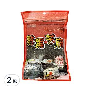 耆盛食品 熟黑芝麻, 220g, 2包