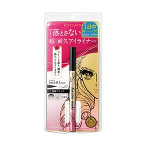 KISSME 奇士美 heroine make 花漾美姬 超持久極細抗暈眼線液筆 0.4ml, 01 Deep Black, 1支