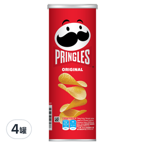 PRINGLES 品客 洋芋片 原味, 102g, 4罐