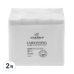 VITAHALO 壓紋化妝棉, 800張, 2個