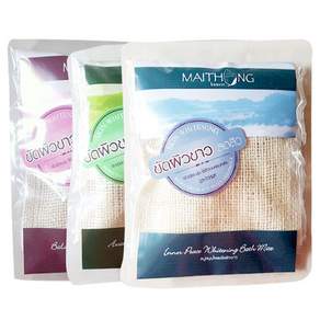 MAITHONG 可吊掛式去角質肥皂套, 藍色100g+綠色100g+粉色100g, 1組