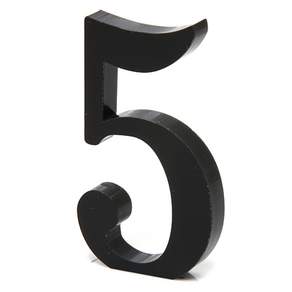室內裝飾立式數字, 5（黑色）