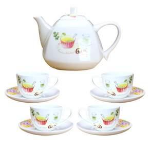 LKmade Bone China Garden Party Soup 下午茶時間餐具, 1組, 10入