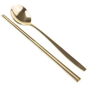 QUEEN SENSE 鈦合金湯匙+扁筷, 1組, 湯匙+筷子