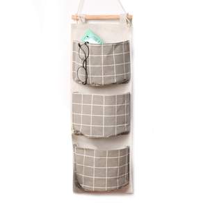 Maket Gamseong 北歐壁掛式多功能收納袋, 灰色網格