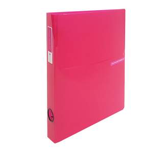 Eco Chungwoon 彩色半透明D型3孔活頁夾 3cm, 粉色, 1入