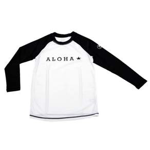 同齡男孩的 Aloha Raglan Rash Guard