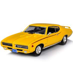 MOTOR MAX 1/18 1969 龐蒂亞克 GTO 球衣壓鑄, 黃色的