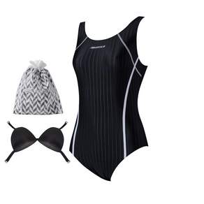 AQUATICA 女款連身泳衣+胸墊+游泳袋 3件組