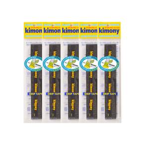 kimony 羽球拍螺旋孔綁帶 KGT119 5入, 黑色的