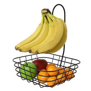 INOKHA 香蕉衣架多功能水果籃, 棕色, 1個