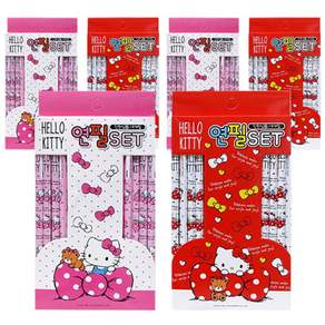 全球授權 Hello Kitty 鉛筆 B 8p 套組, 隨機發貨, 6套