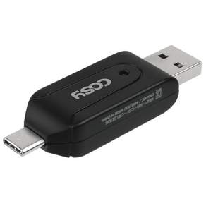 COSY Type-C 現代USB3.0 OTG讀卡器, CR3440C, 黑色的