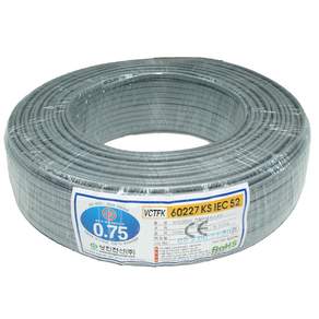 SANG JIN Electric Wire 長圓形柔性乙烯基護套線 0.75 VCTFK 100m, 1個