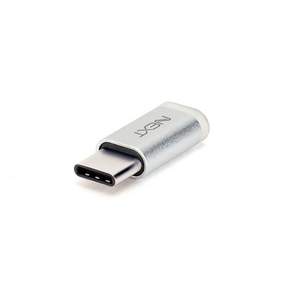 Next Type C轉USB 3.1 Micro 5-pin Type-C轉接頭 NEXT-1513TC, 銀, 1個