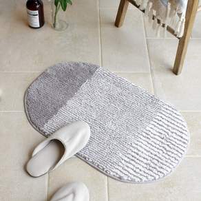 Sina&Somo 橢圓形超細纖維浴室墊, 灰色