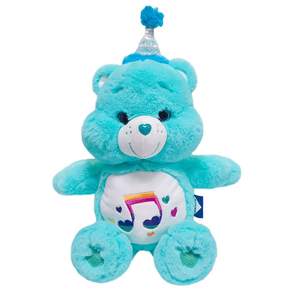 Care Bears 生日造型絨毛小熊玩偶, 27cm, 薄荷綠