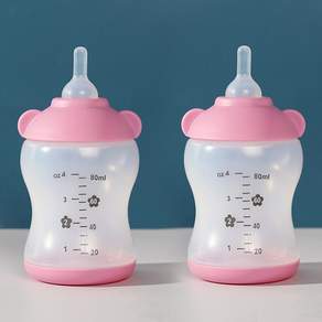 PASTEL PET 素色寵物奶瓶, 粉色, 2個