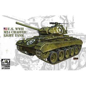 AFV CLUB U.S.WWII M24 Chaffee 輕型坦克塑料模型 1/35 35054, 1個