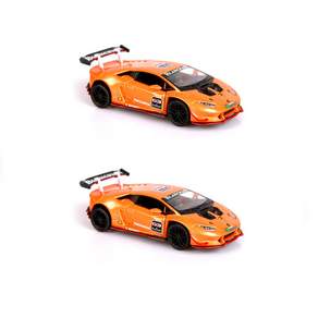 KiNSMART Bunny Land 蘭博基尼 Huracan LP620-2 Super Trofeo 塑料模型隨機出貨, 2個