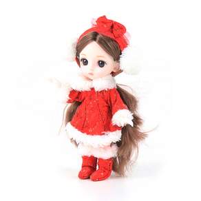 聖誕球形關節娃娃 16cm+衣服+梳子, 羅蕾萊（人偶）