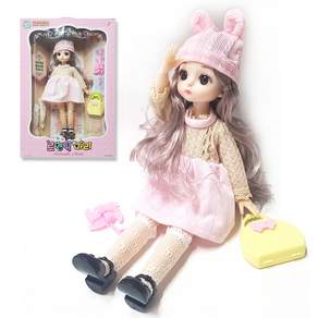 Romanic Marie球形關節娃娃 粉紅兔, 混色, 30厘米