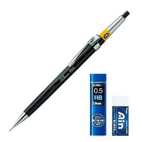 Pentel 飛龍文具 Graph Pencil Sharp 0.5mm PG5-AD + AIN HB 0.5mm + 橡皮擦套組, 1套