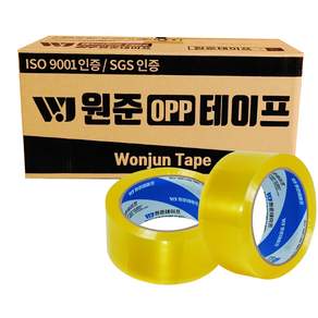 Wonjun Tape 輕包裝用透明膠帶 50m 50p, 1個, 透明