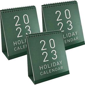 HOLIDAY CALENDAR桌曆, 3個, 綠色