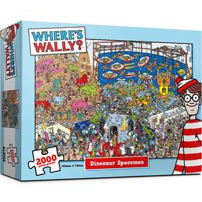 WHERE'S WALLY ALOC Find Wally 恐龍宇航員拼圖 AL2302, 混合顏色, 2000件