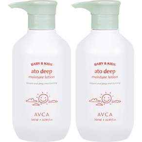 Abka Baby Ato 高保濕乳液面霜無香型, 2瓶, 500ml