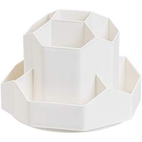 2Kobi 大容量多用途鉛筆 360 度旋轉收納盒, 白色, 1個