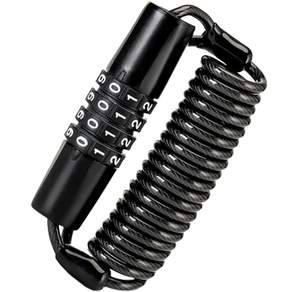 Rockbros 便攜式鋼纜鎖 T609, 黑色, 1個