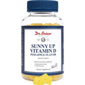 Dr.Brian ROETTGER Sunny Up維他命D軟糖 鳳梨口味 200g, 100顆, 1個