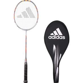 adidas 愛迪達 Spieler Matte Silver Carbon Premium羽毛球拍+球拍套組, SVE071, 1組