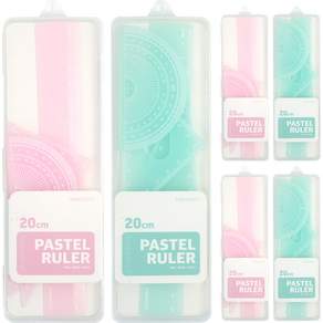 Pinkfoot Pastel尺組2款 各3入, 混色, 1組