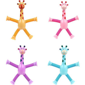 HiJB 長頸鹿流行管 4 件套, 黃色、粉色、紫色、藍色
