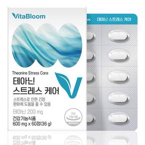 Vitabloom 茶氨酸壓力護理 36 克, 60顆, 1個