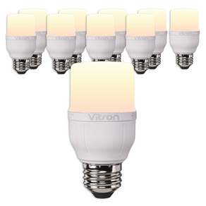 BitsOn Wonha T-Bulb LED 燈泡 白色 8W, 黃光色, 10個