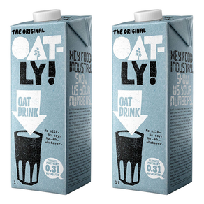 OATLY! 原味燕麥奶, 1L, 2入