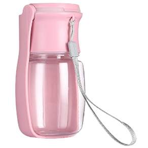 萊托狗便攜式可折疊一觸式水瓶LDB-F02, 1個, 粉紅色