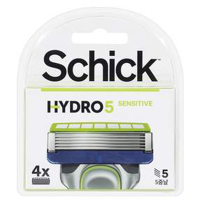 Schick 舒適牌 Hydro5基礎敏感刮鬍刀片, 4入, 1個