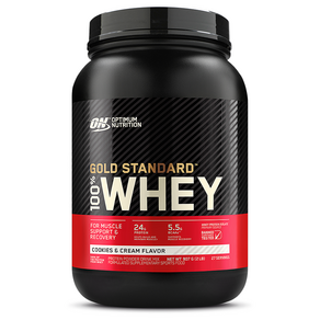 OPTIMUM NUTRITION 歐恩 金牌乳清蛋白粉 奶油餅乾風味 2.11kg, 907g, 1個